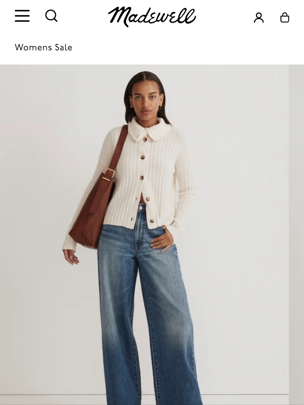 Madewell Oversize-Collar Cardigan Sweater